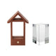 Base lumineuse LED en bois de sapelli en forme de maison pour cristal rectangulaire K9 Sélection xTool