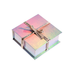 Iridescent silver gift box with jewelry foam insert  3pcs  02 medium