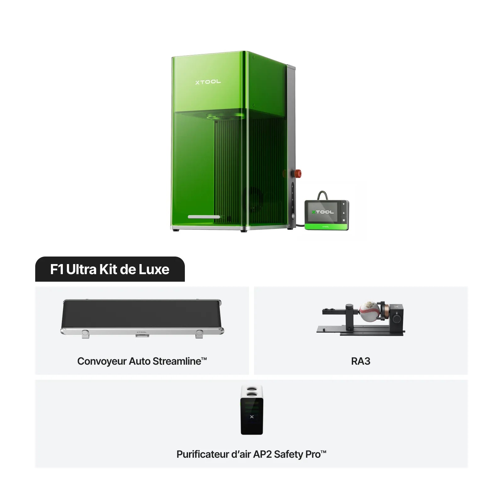 xTool F1 Ultra - Graveur Laser Double Fibre et Diode 20W