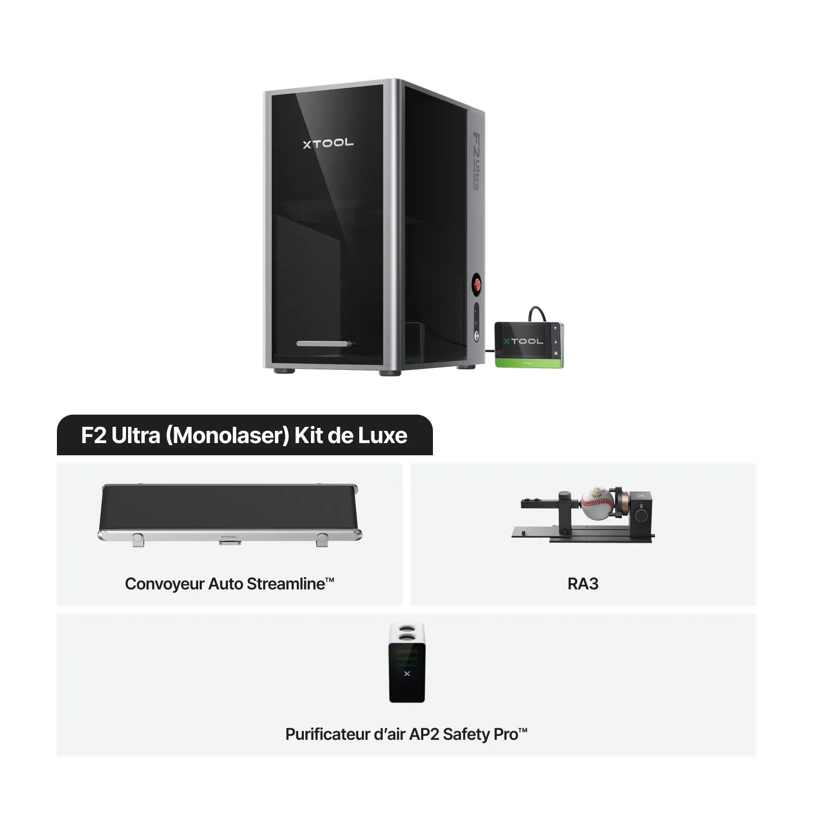 xTool F2 Ultra – Graveur Laser Double MOPA 60W + Diode 40W