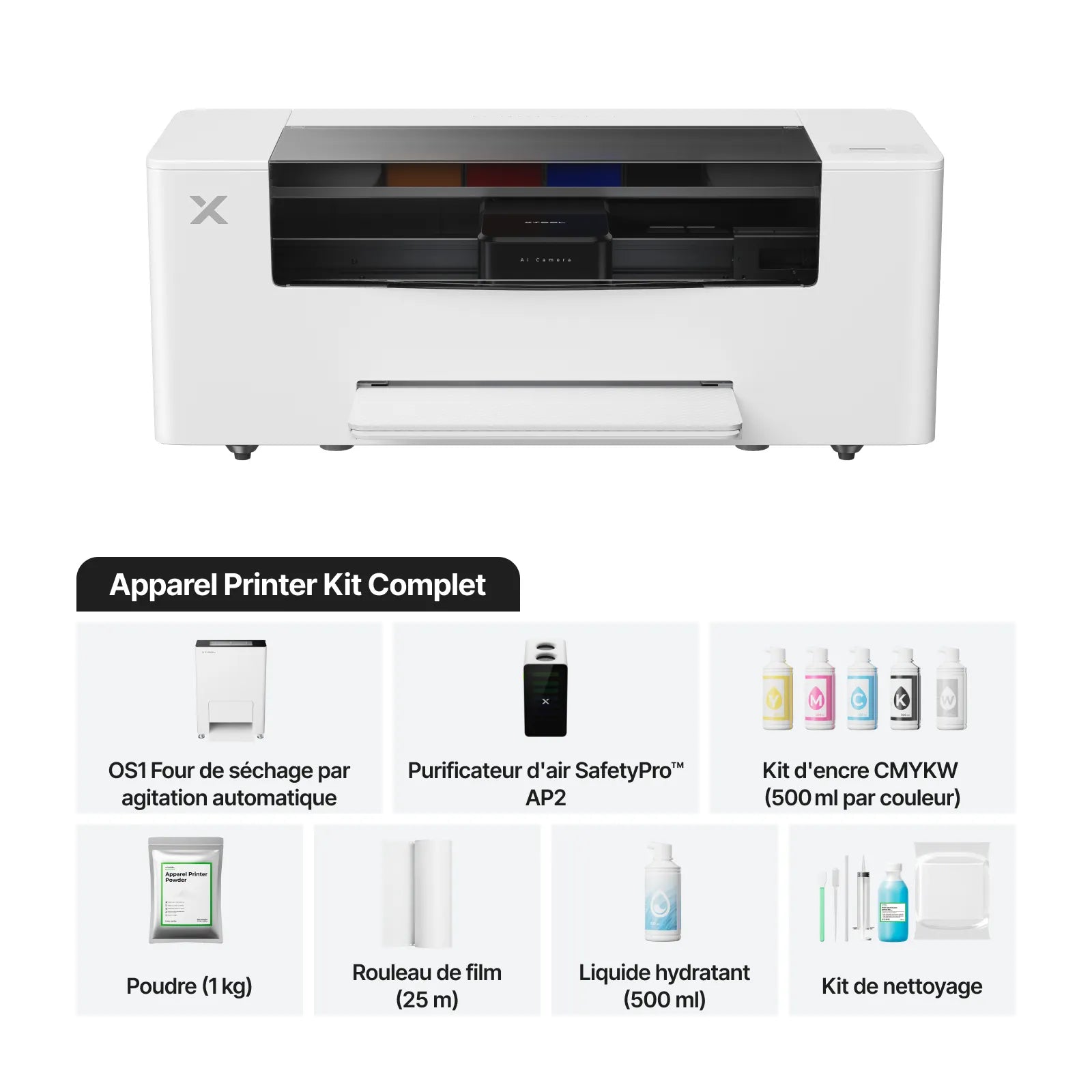 xTool Apparel Printer - Imprimante Textile DTF en un clic, personnalisation pro sans effort