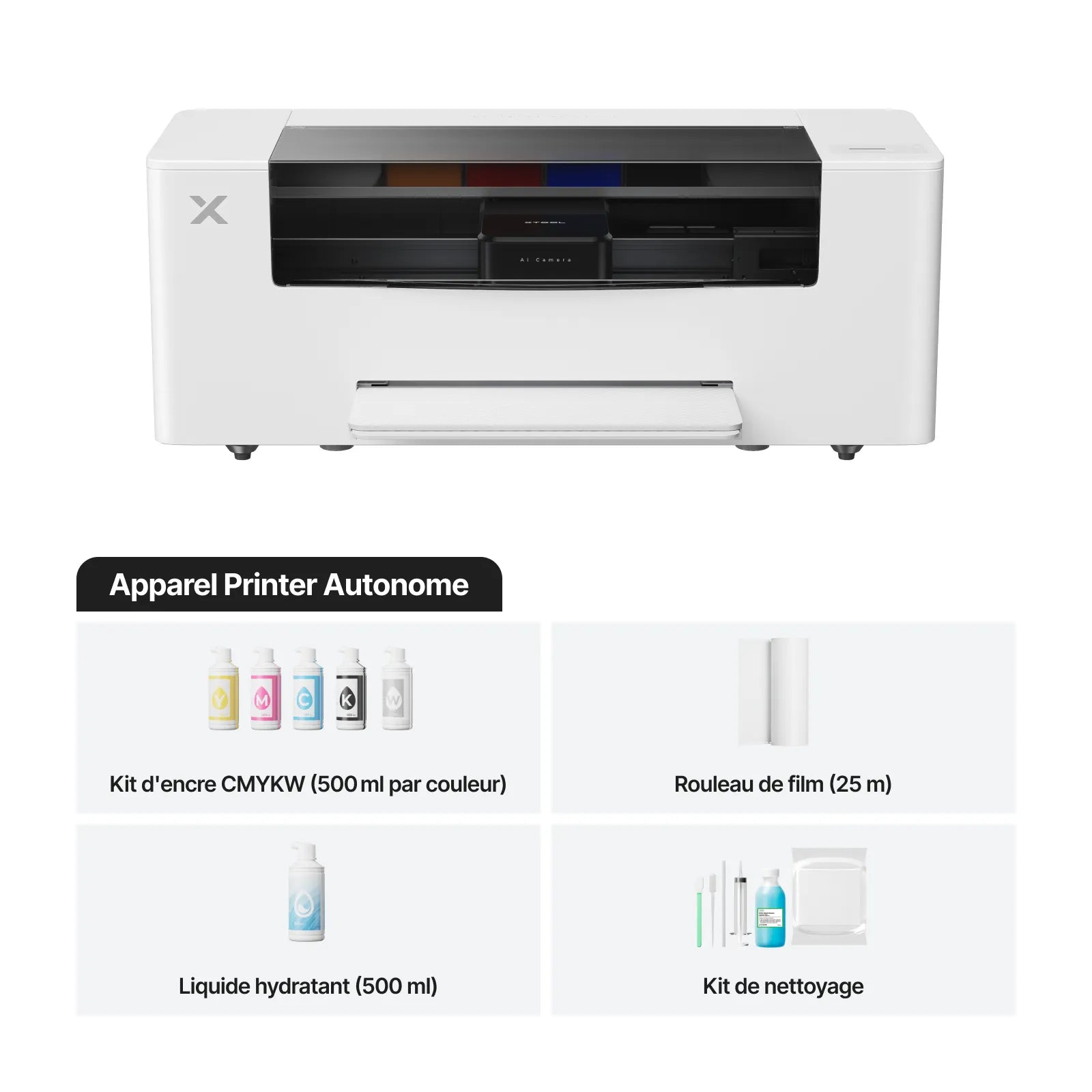 xTool Apparel Printer - Imprimante Textile DTF en un clic, personnalisation pro sans effort