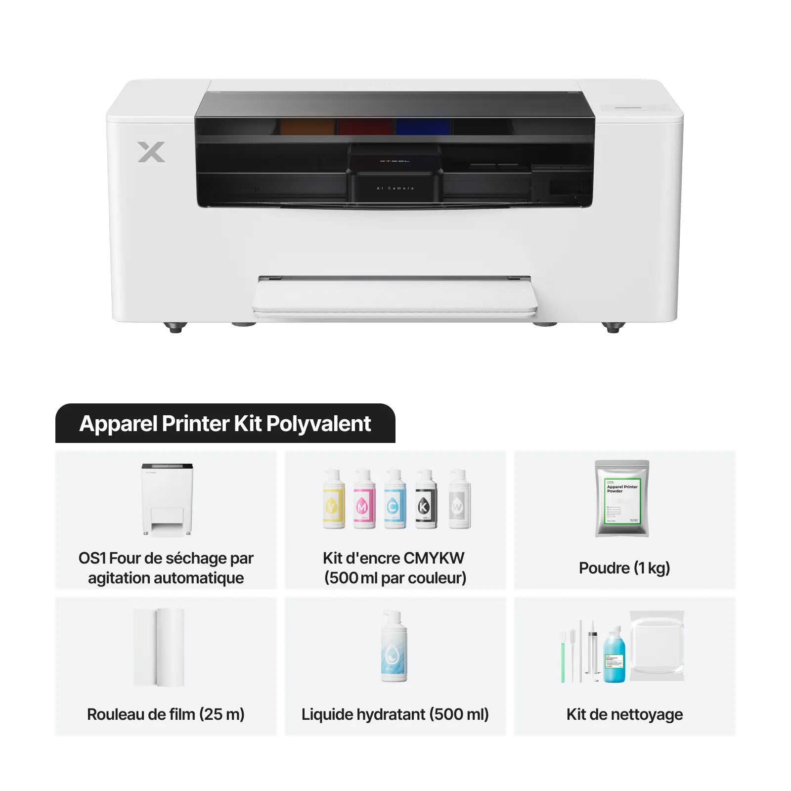 xTool Apparel Printer - Imprimante Textile DTF en un clic, personnalisation pro sans effort