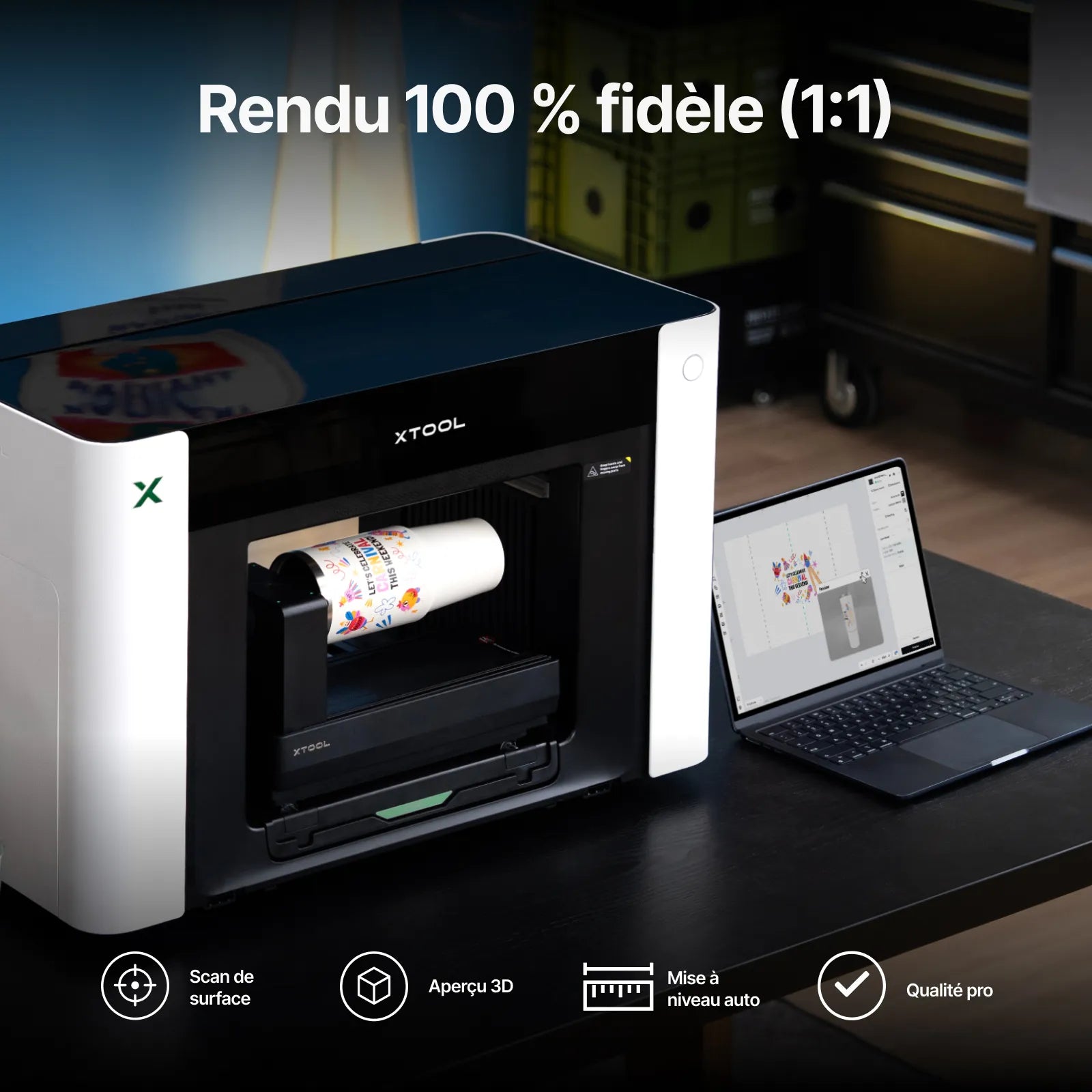 Module rotatif OR1 pour  xTool O1 Omni Printer