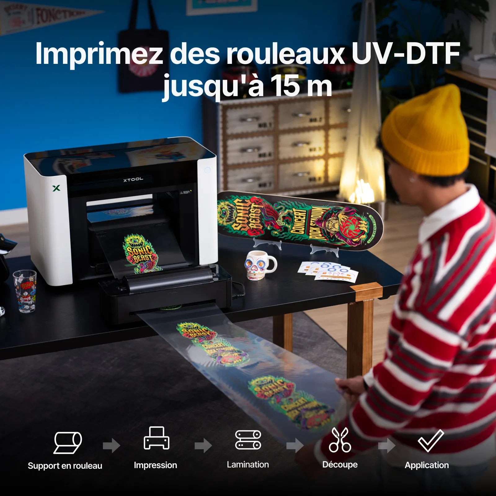 Laminateur LM1 et Dérouleur RF1 pour xTool Omni Printer