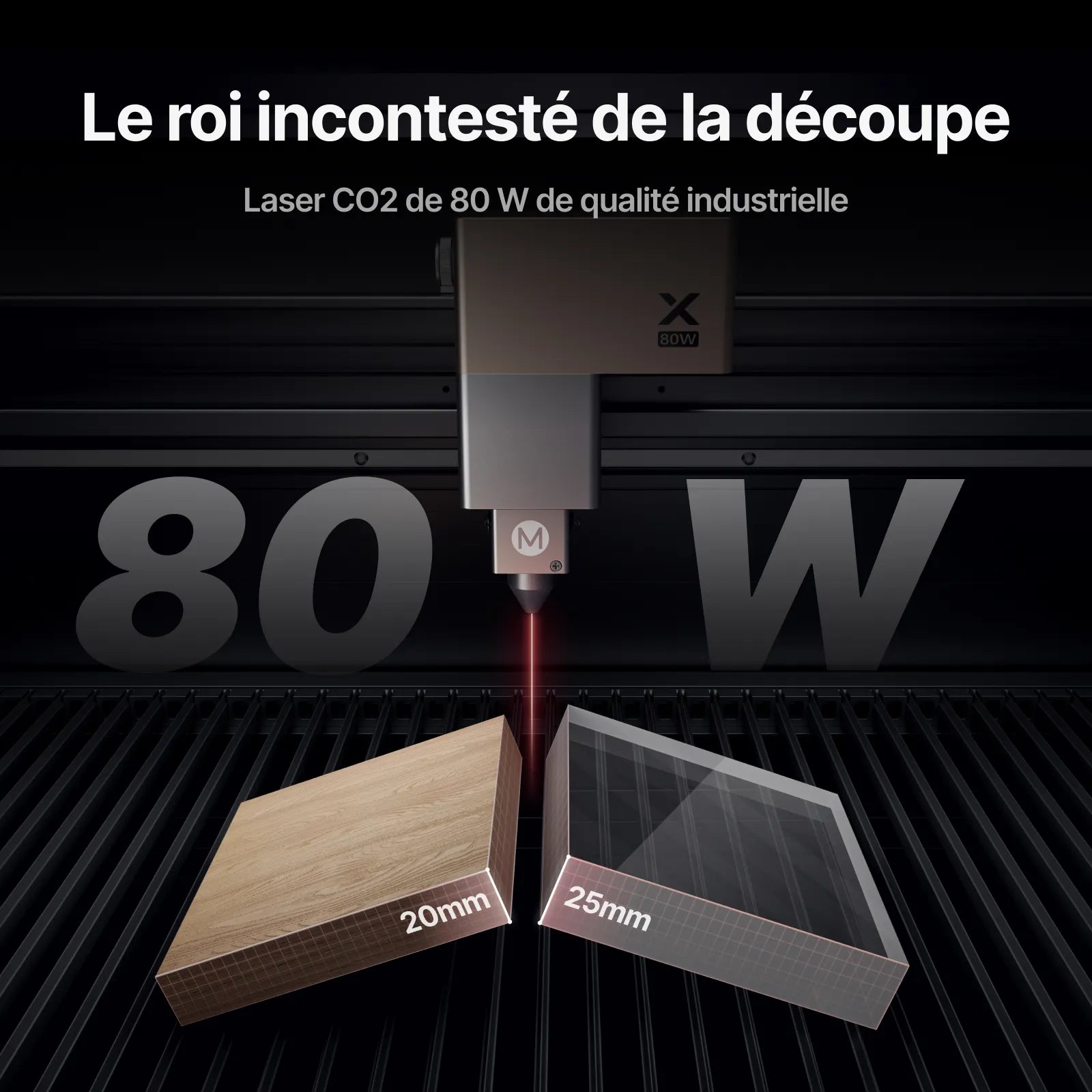 xTool P3 – Découpeur laser CO2 80 W avec Automatisation Intelligente