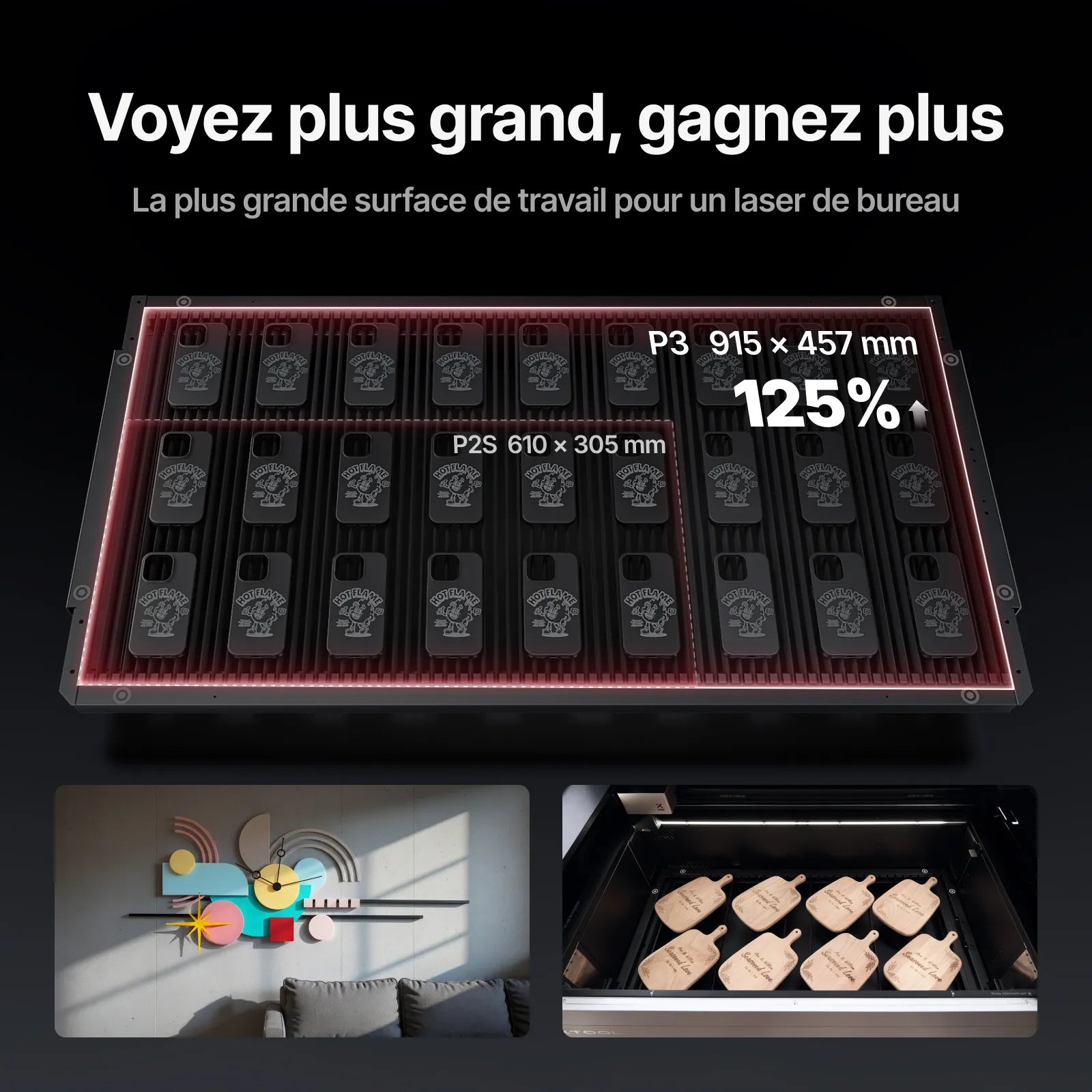 xTool P3 – Découpeur laser CO2 80 W avec Automatisation Intelligente