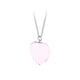 Collier en cristal K5 rose en forme de cœur (2 pcs)