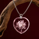 Collier en cristal K5 rose en forme de cœur (2 pcs)