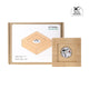 Base lumineuse LED 7 couleurs carrée en bois de hêtre avec rainure