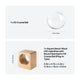 Base lumineuse LED carrée en bois de hêtre avec ouverture ronde pour boule de cristal K9