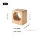 Base lumineuse LED carrée en bois de hêtre avec ouverture ronde pour boule de cristal K9