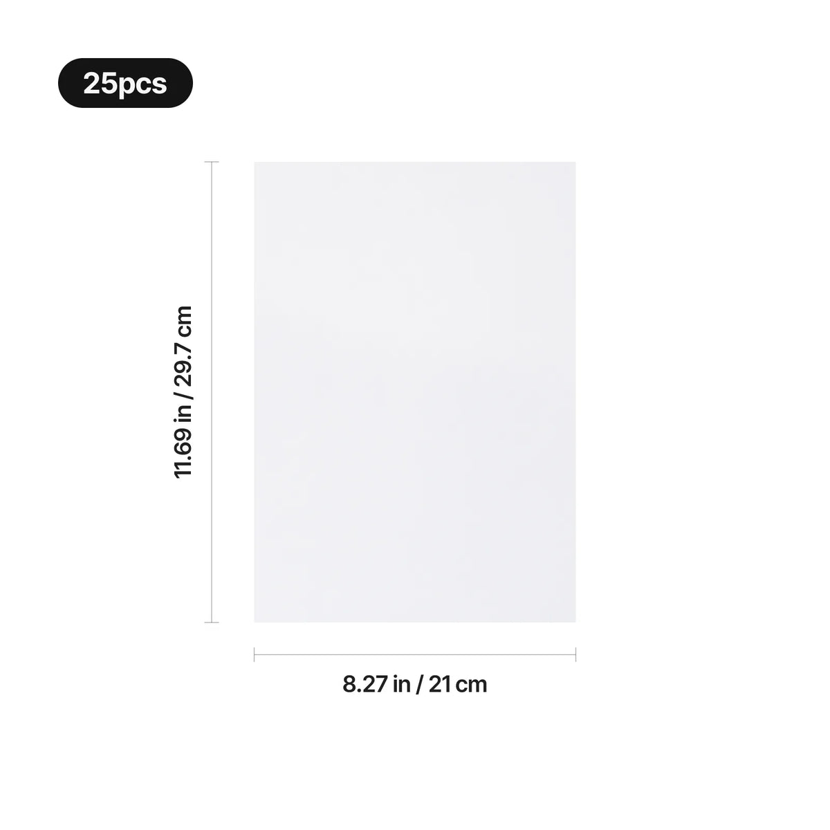 Papier autocollant translucide effet vélin jet d’encre (25 pcs) Sélection xTool
