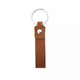Porte-clés fin en cuir véritable marron (10 pcs)