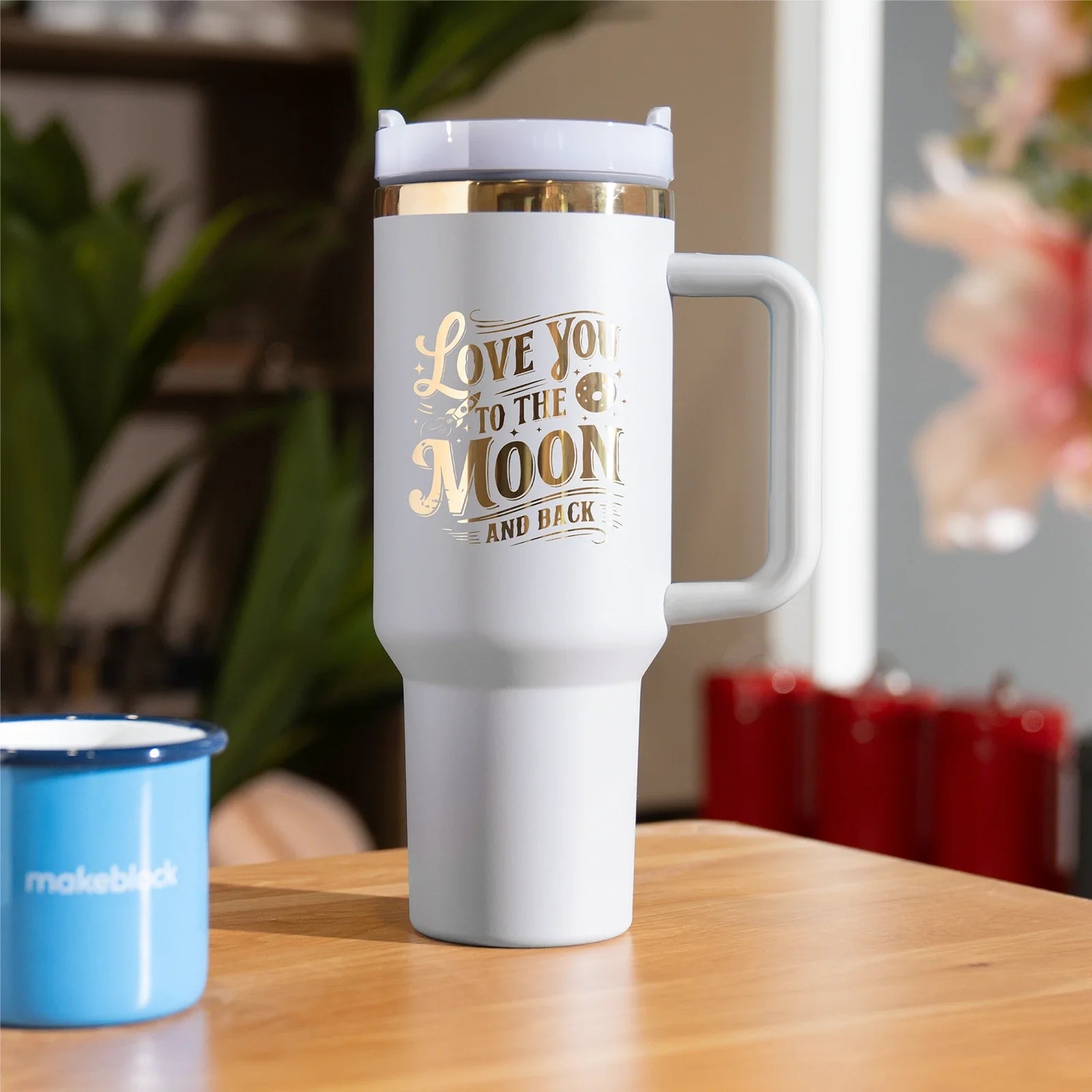Gobelet en acier inoxydable de 40oz avec poignée amovible