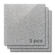 Feuille d'acrylique opaque brillante pailletée argent 3 mm (3 pièces)