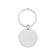 Porte-clés rond en acier inoxydable (10 pcs)