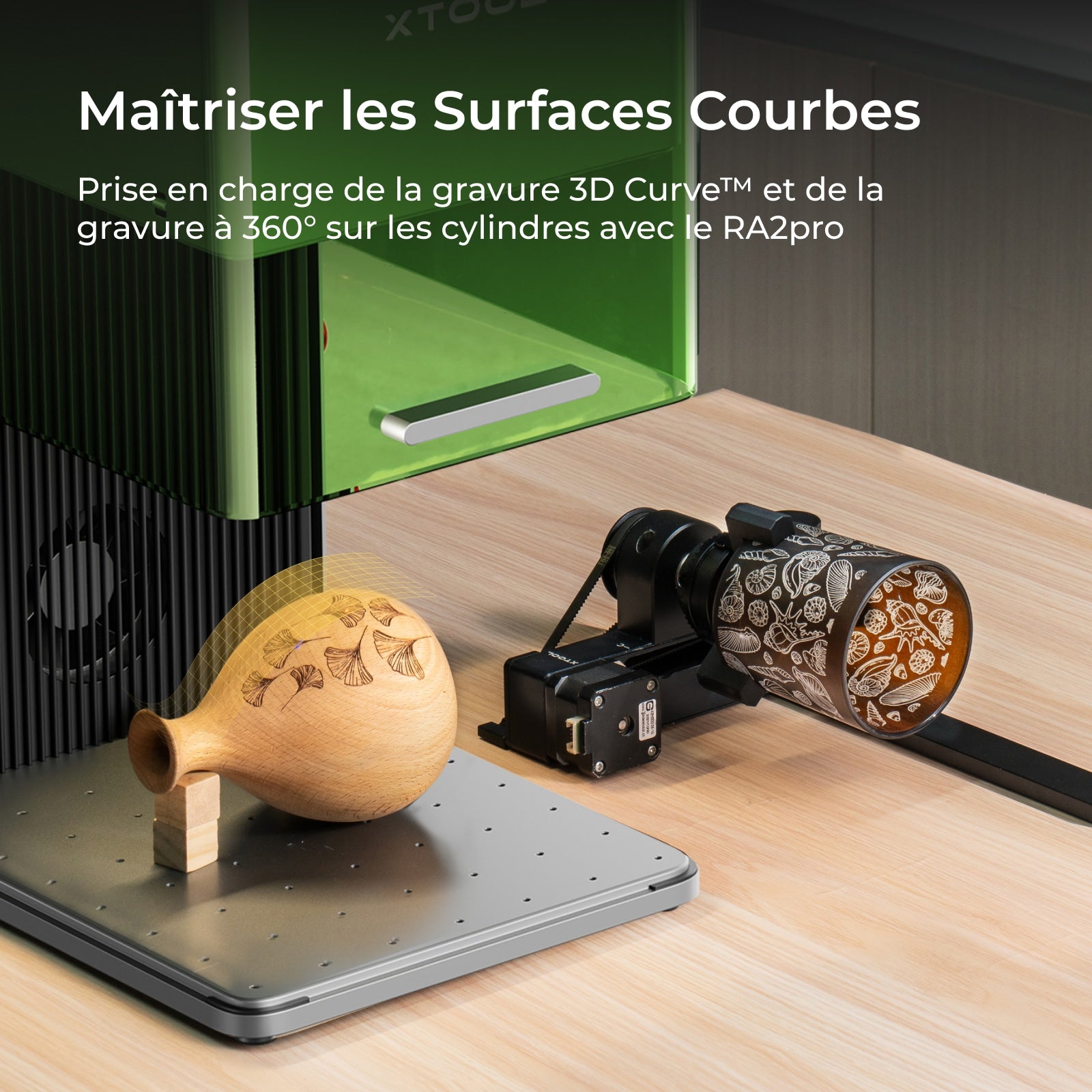 xTool F1 Ultra-Maîtriser les Surfaces Courbes- xTool France Store