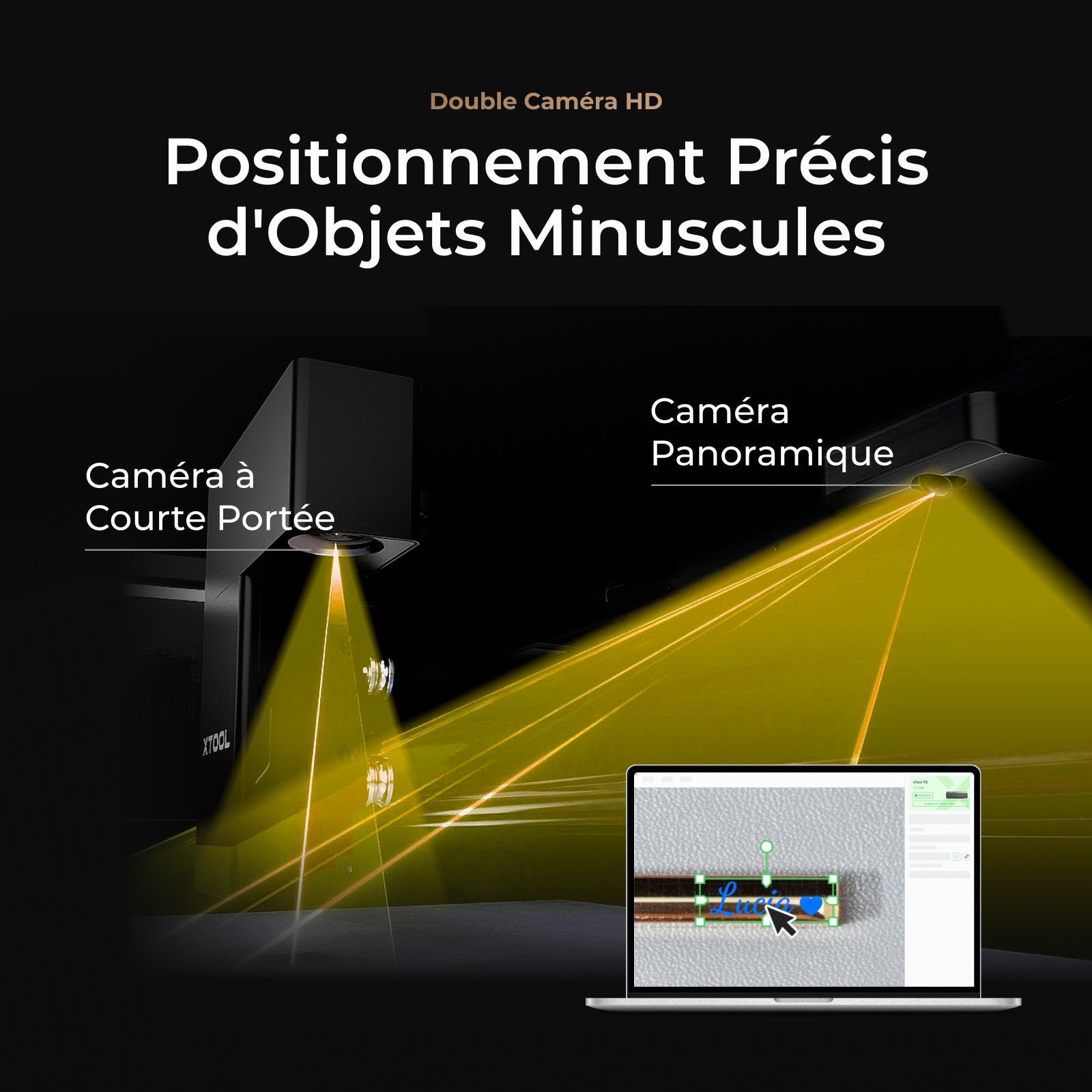 xTool P2-Positionnement Précis d'Objets Minuscules