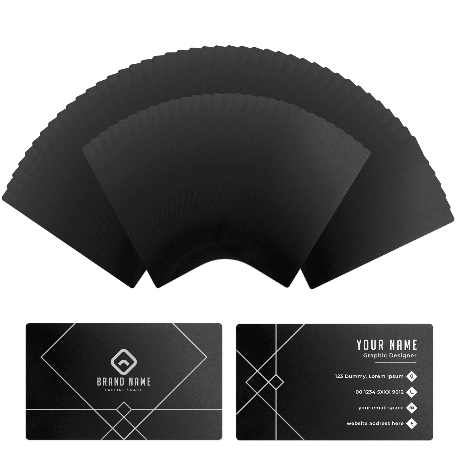 Cartes de visite en métal noir (60pcs) - xTool France Store