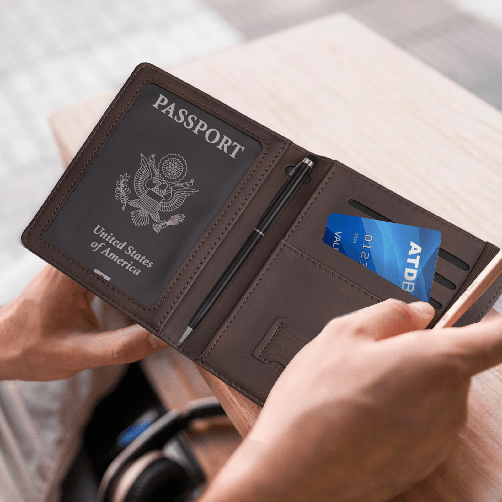 Porte-passeport en patch PU gravable au laser - xTool France Store
