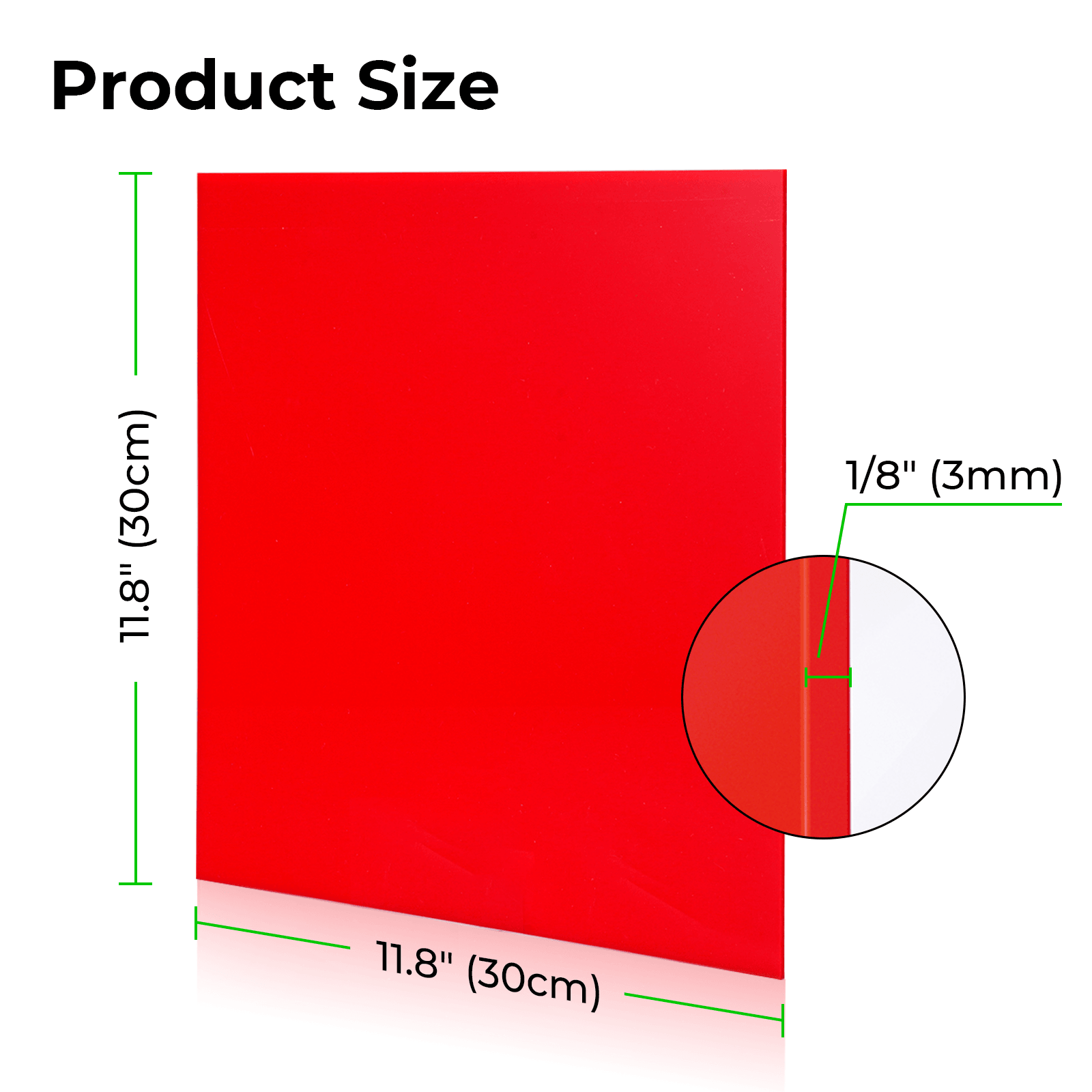 Kit d'essai de plaques en acrylique de 3 mm (10 pièces)