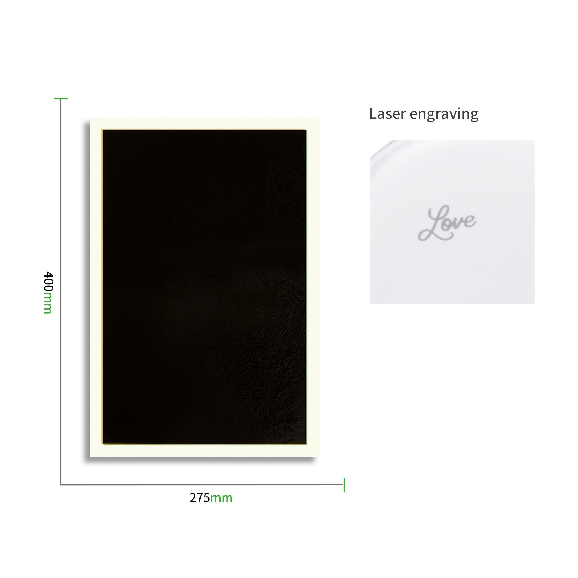 Papier de marquage pour gravure laser noir (2pcs)