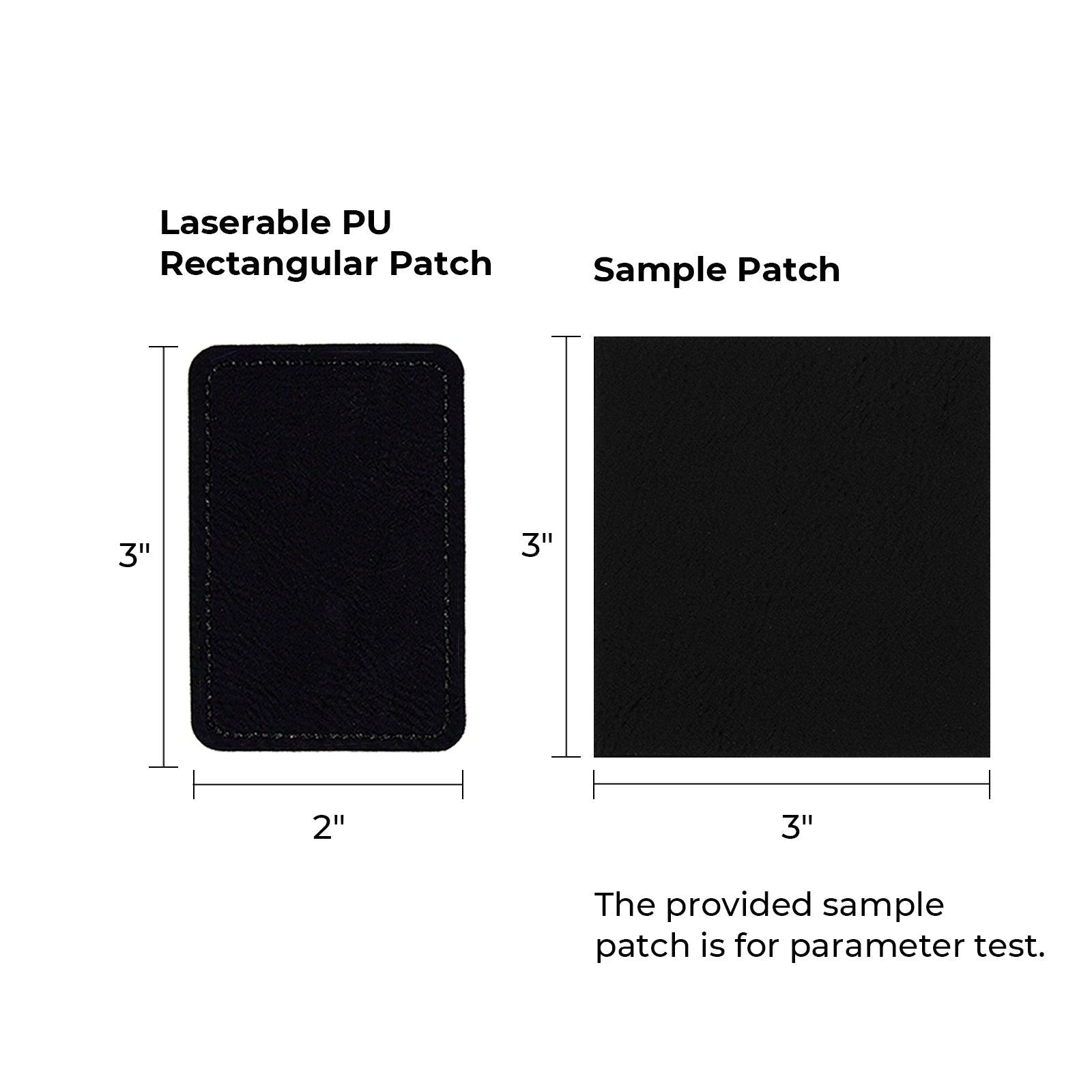 Patch rectangulaire en PU thermocollant gravable au laser (lot de 10) - xTool France Store