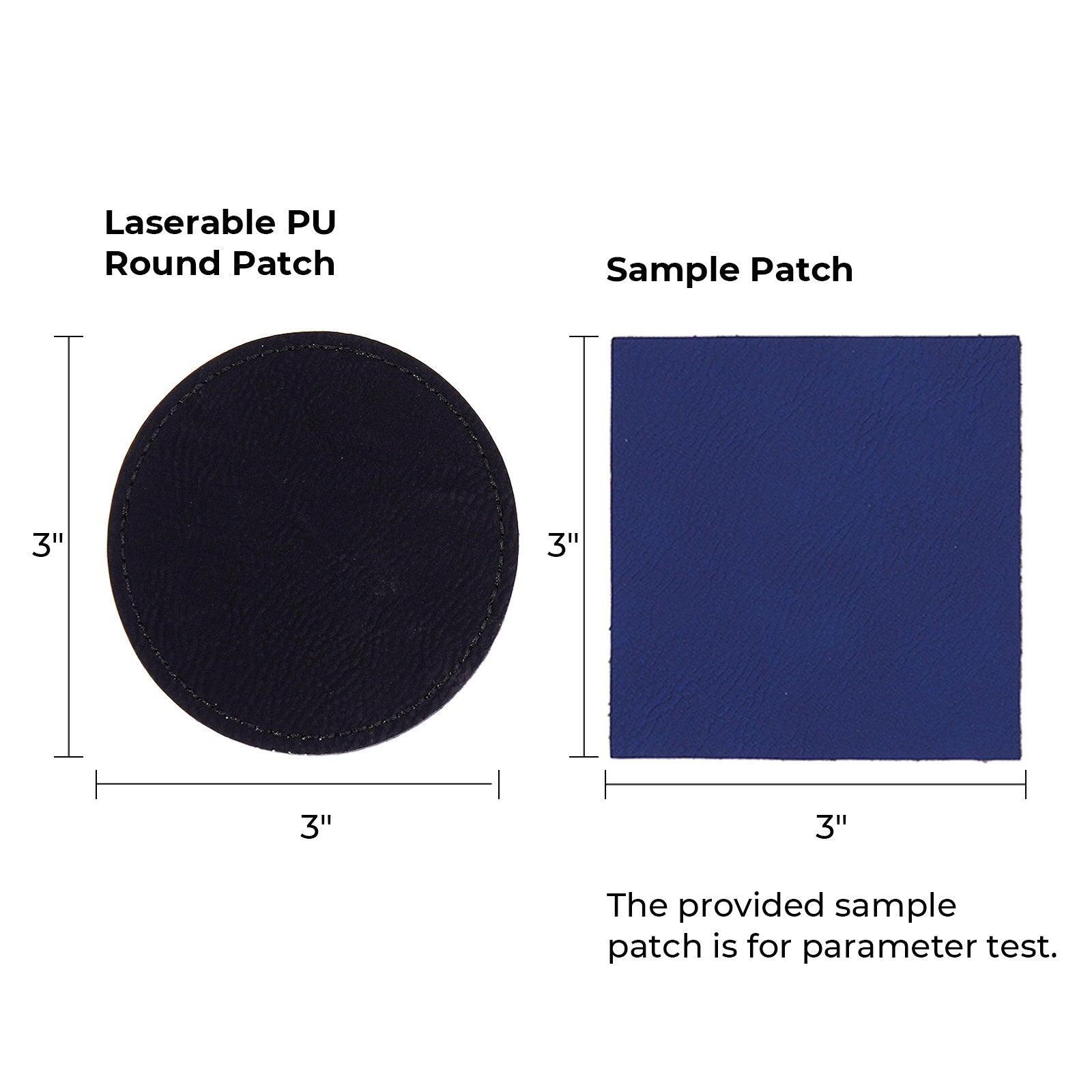 Patch rond en PU gravable au laser (lot de 10) - xTool France Store
