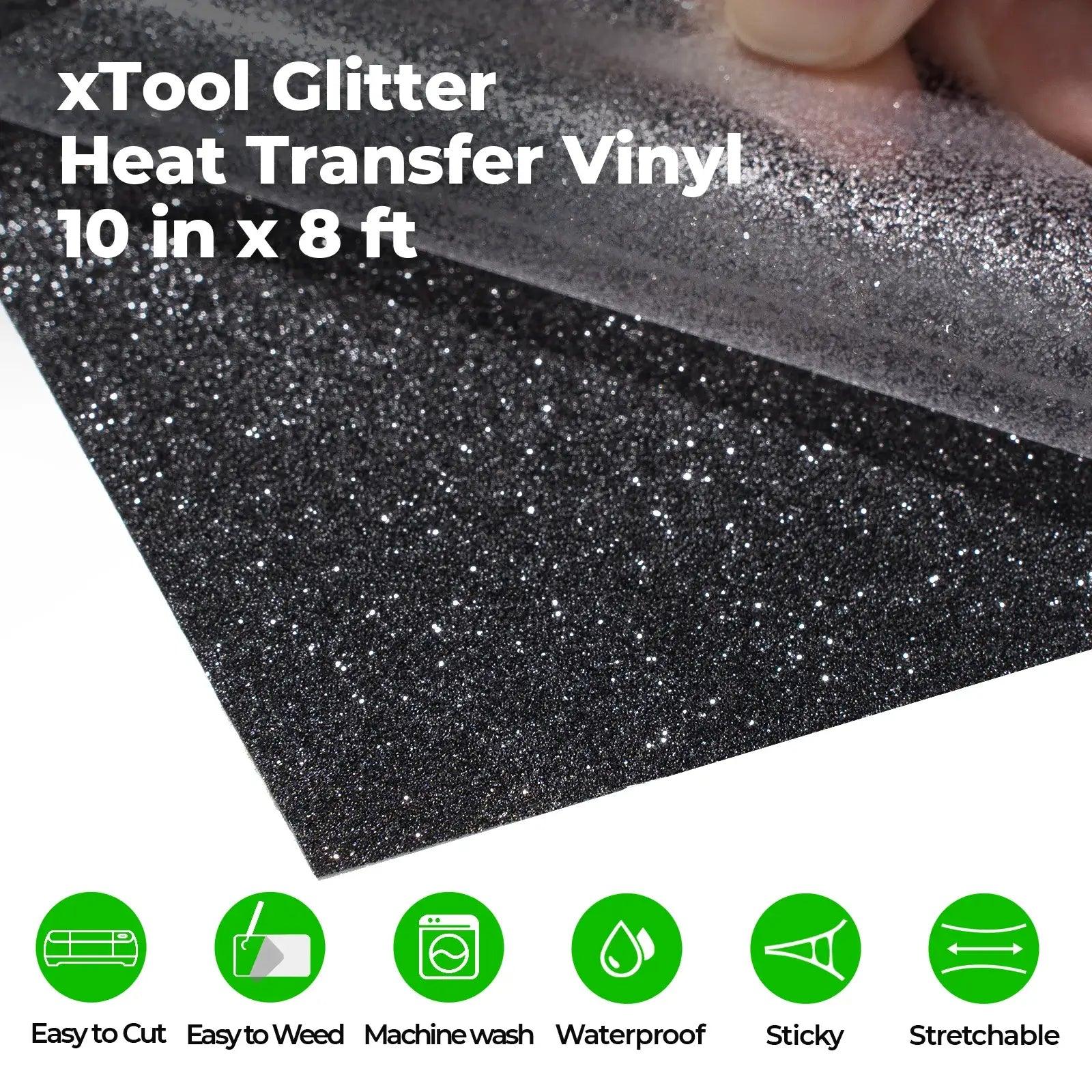 Rouleau de vinyle de transfert thermocollant pailleté (Glitter HTV) - xTool France Store