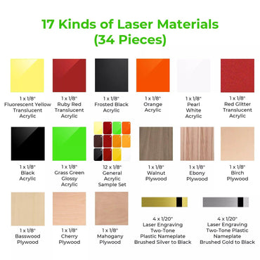 xTool S1 Kit de Matériaux Laser (34 pièces) - xTool France Store