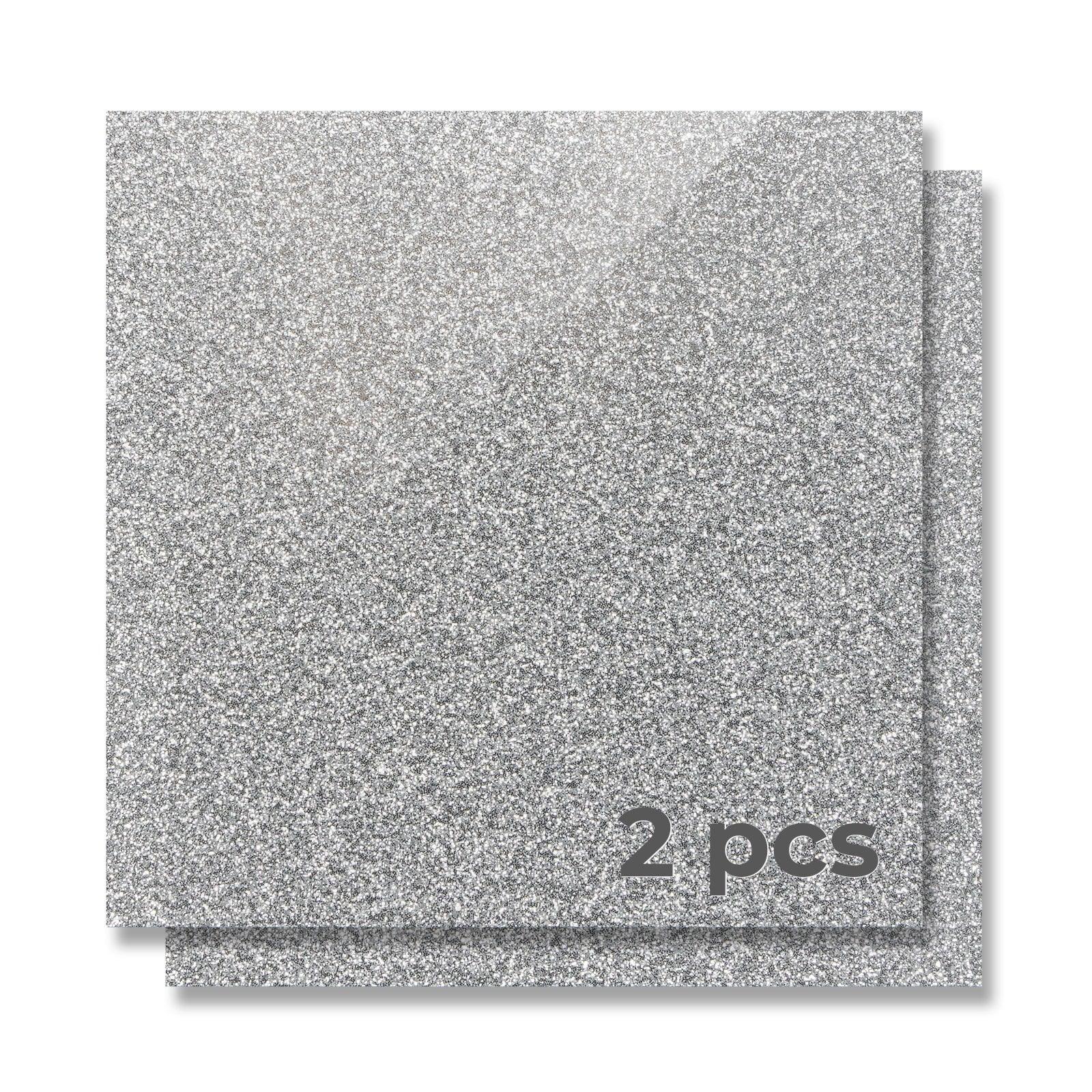 Feuille d'acrylique brillante opaque pailletée argentée de 3 mm (2 pièces) - Plexiglas - xTool France Store