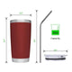 Kit gobelet en acier inoxydable rouge brique (20oz) - xTool France Store