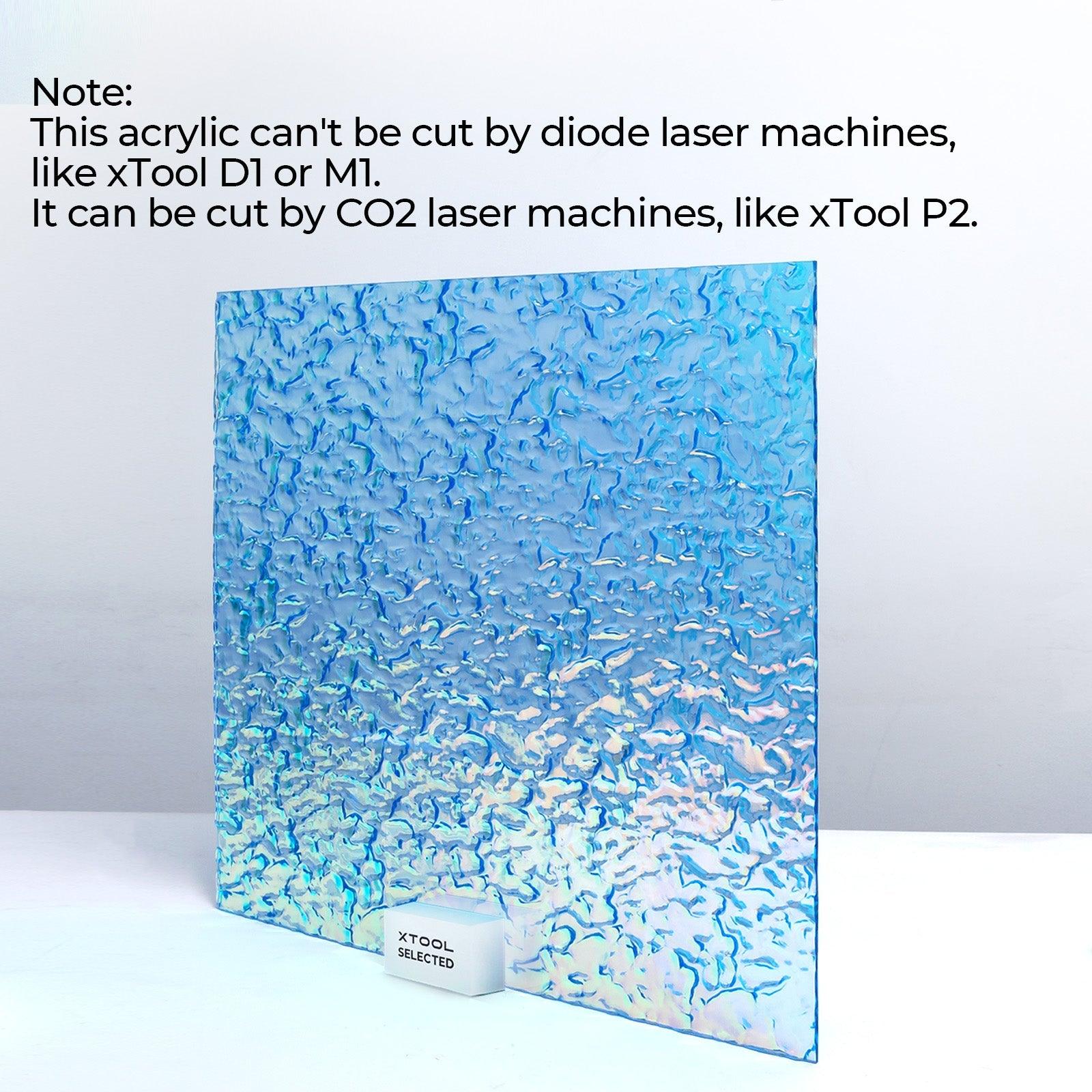 Plaque d'acrylique plexiglas iridescent transparent d'une épaisseur de 3 mm (3 pcs) - xTool France Store