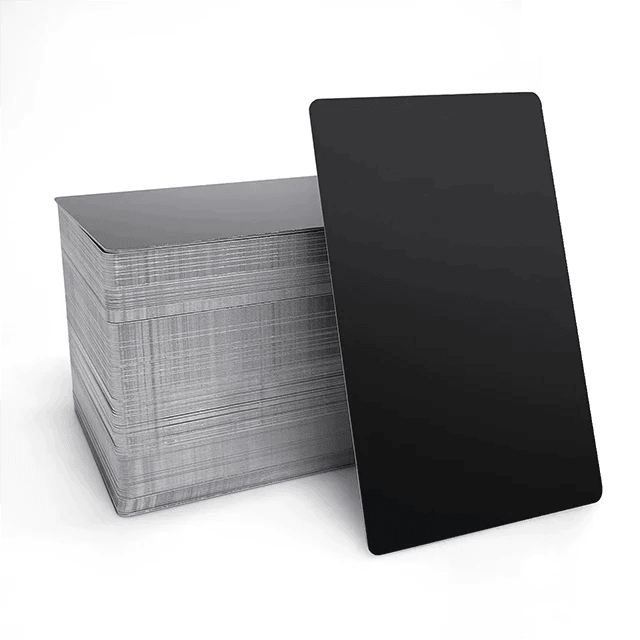 Carte de visite en métal noir (300 pièces) - xTool France Store