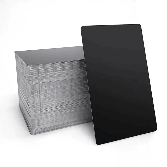 Carte de visite en métal noir (300 pièces)