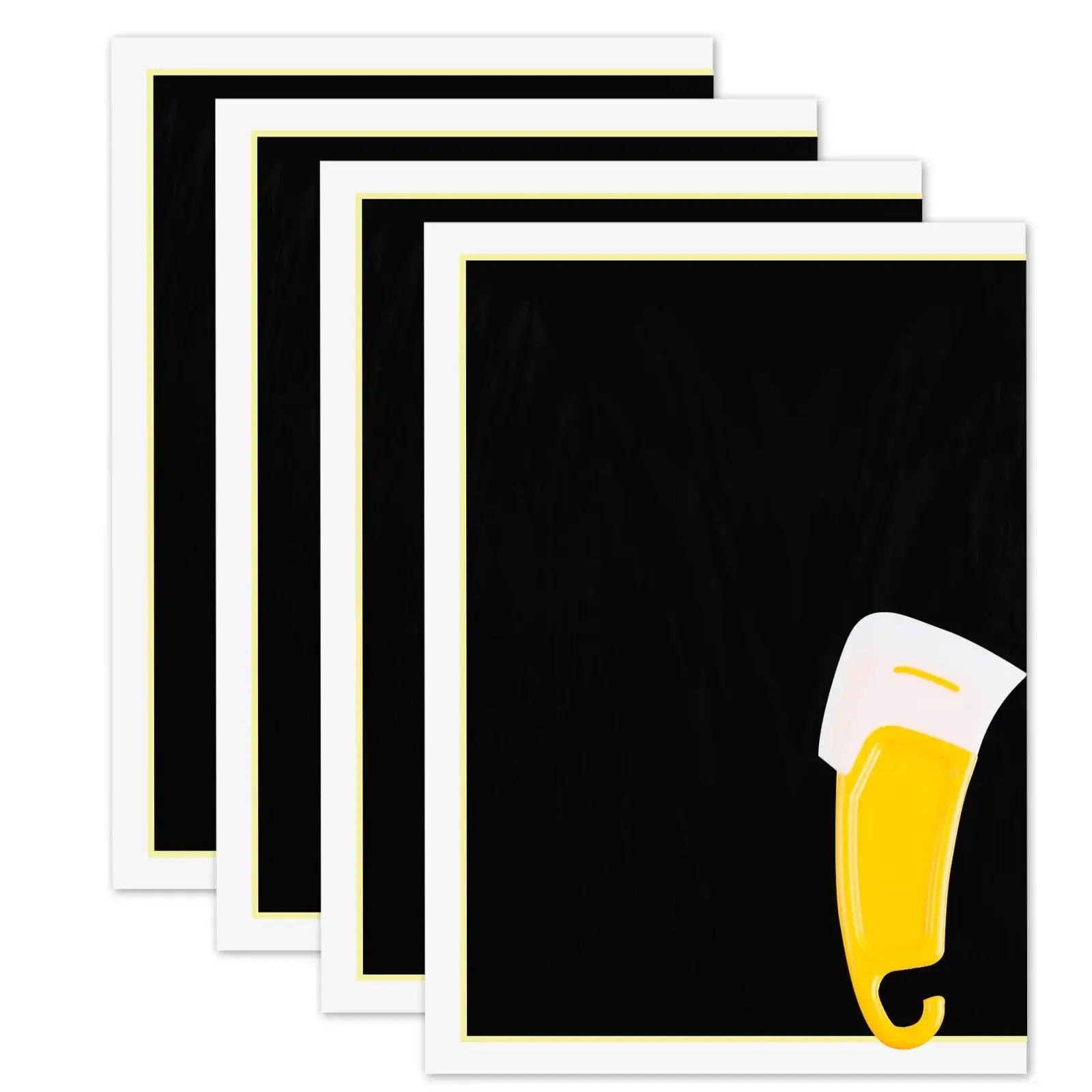 Papier Transfert Gravure Laser Noir – Lot 4 Feuilles A4+ 39x27 Cm – Pinafresa